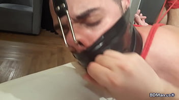 Preview 3 of 3 Month Sex - Leicy Sposito nosehooked tapegagged bondage hogtied