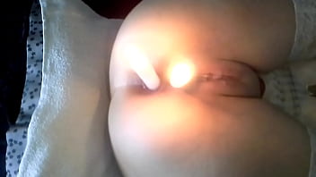 Preview 2 of Porno Video 3 Some Hd - EXTREME - Two candles one in her pussy and one in ass