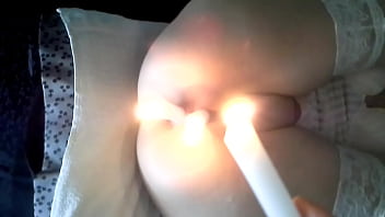Preview 3 of Porno Video 3 Some Hd - EXTREME - Two candles one in her pussy and one in ass