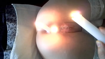 Preview 4 of Porno Video 3 Some Hd - EXTREME - Two candles one in her pussy and one in ass