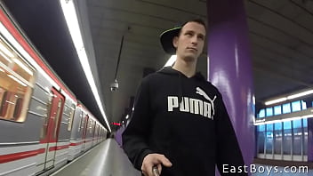 Preview 1 of Lustful Secretary Movie - Jerking In the subway and handjob - Thomas Fiaty
