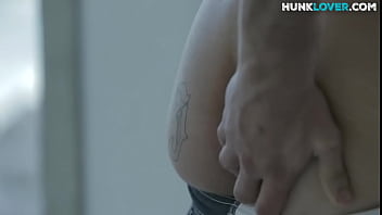 Preview 2 of Piss And Squirt Girls - Tattooed jock amateur jerks off indoors until cumming