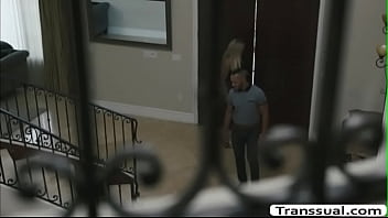 Preview 1 of Husband Shar Wife - Black guy analed his shemale