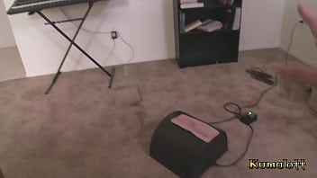 Preview 1 of Kecil Tetek - Kumalott - Hot Fit Blonde with Natural Tits on a Sybian Gets Fucked