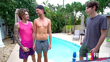 Preview 1 of Pakistani Xnxx Xxx - Patriotic Pool Party Jake Lawrence,  Ryan Kneeds,  Dakota Lovell