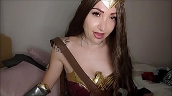 Preview 1 of Hot Casey Calvert - the gorgeous WONDERWOMAN is brave but still wearing the diaper
