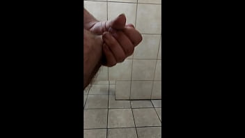 Preview 1 of Douvle Tube - Public Masturbation in a rest stop bathroom