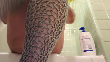 Preview 1 of Www89sex Video Com - Pulling Up Crochet Socks Over the Knee
