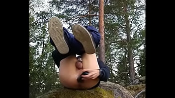 Preview 2 of New Hot Sexci - Toying outside in public place