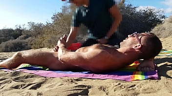 Preview 4 of Aq Porn Video - Blowjob in the dunes