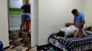 Preview 4 of Thief Fucked Forcefully - La cornuda de mi mujer se pone a limpiar la casa mientras mi vecina y yo estamos del otro lado teniendo sexo antes de que sede cuenta