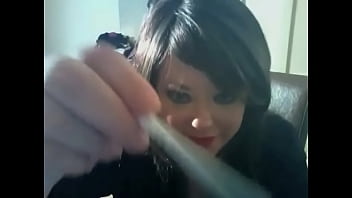 Preview 1 of Younger Xnxx Uncut Stripping - BBW Brit Domme Tina Snua Smoking Menthol Cigarettes In Her Underwear
