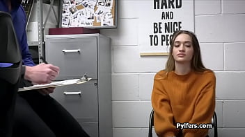 Preview 1 of Tits Jaban - Sloppy tag teaming of perky thief at the office