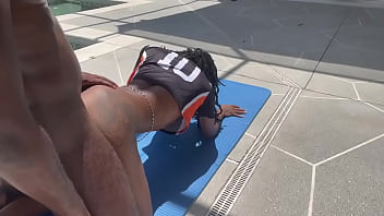 Preview 3 of Petaling Jaya - Ebony thot gets fucked for team spot