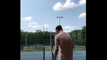 Preview 1 of New X Vedeo - Caught Naked On The Public Tennis Court Aug 2021