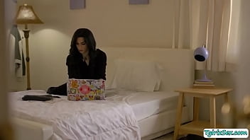 Preview 1 of Mompov Tits - Tranny Ariel fucks her horny stepbro