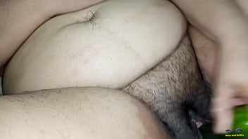 Preview 4 of Zenra Strret - Porn with Cucumber xxx Vegetarian Sex - Netu and Hubby