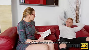 Preview 2 of Kinner Boobs Desi - TUTOR4K. Physics tutor dragged into unplanned affair with new student
