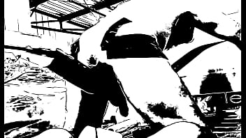 Preview 4 of Big Dick British Orgy - Black and White