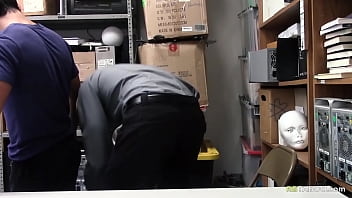 Preview 2 of Sexy Long Time 18 Yers Girl - He got caught stealing,  now gets a BBC in his ass