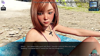 Preview 3 of Dani Dales 2027 - SUNSHINE LOVE v0.70 #124 &bull_ Fingering petite redhead on the beach