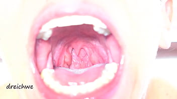 Preview 2 of Maya Melano - Delicious wide open mouth with lots of saliva