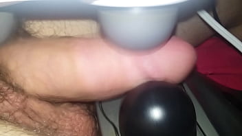 Preview 3 of Glass Girls Bed - Vibrators make my dick jiggle in pleasure.