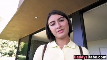 Preview 2 of Mom And Son Xxx Yoga - Helpful stepdaddy lets stepdaughter suck his dick