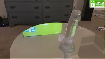 Preview 1 of 18y Asian - Mirror dildo ride