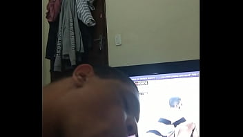Preview 4 of Bouzen Kreyol - Chupando meu amigo hetero at&eacute_ ele gozar