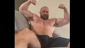Preview 1 of Xexy Xe - Massive Musclebear Jerks Huge Cock Shoots Giant Load HOT Part 1 Alpha Hairy Bodybuilder Sexy Cumshot