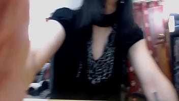 Preview 4 of Peyton Robbie Casting - Cute emo tranny bouncing on fat dildo