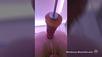 Preview 3 of Diamond Foxxx And Lisa Ann - Getting machine fucked by the Beastli dildo whilst in Chastity