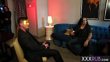 Preview 1 of Xxl Dong Big Ass - Nympho Nadia Styles enjoyed hardcore threesome sex by a two masked guy