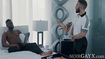 Preview 1 of Bangbros Brunette Office - Room Service Turns Into Cock Service- Papi Suave,  Taye Scott