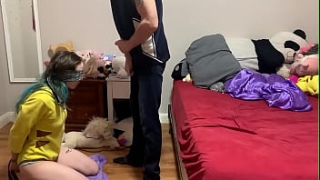 Preview 1 of Bul Set - Step Daughter gets tied up by big cock step dad and used,  she gets eaten and throated and fucked