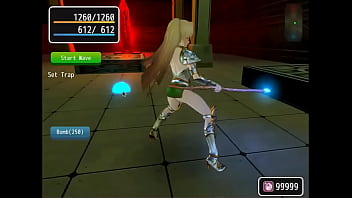 Preview 1 of School Pussy Lic In Table - Pretty blonde girl having sex with men and goblin in Pricia defense 3d hentai game video