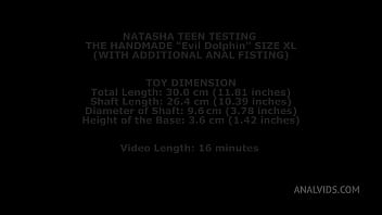 Preview 1 of Caena Xxxx Msaja Video - Natasha Teen Testing The Handmade &quot_Evil Dolphin&quot_ Size XL (With Additional Anal Fisting) TWT033