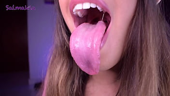 Preview 4 of Share Wife With Brother - Long tongue close up