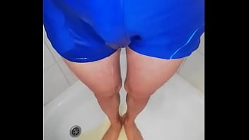 Preview 2 of Mom Looking For Her Son - GASTE85,  Peeing in bathroom