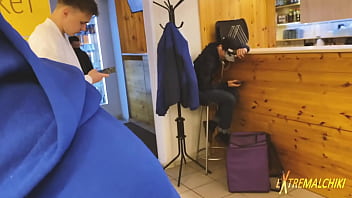 Preview 1 of Pussy Hat Ugali - Sushi shop public wanking