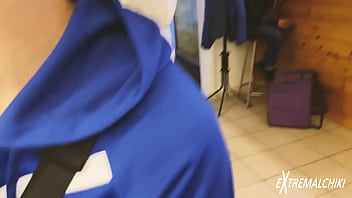 Preview 4 of Pussy Hat Ugali - Sushi shop public wanking
