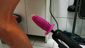 Preview 1 of Majik Hoi - Getting anal fucked by my fucking machine with an xxl plug