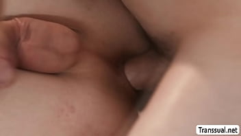 Preview 3 of Cucu Dan Kakek Sex - Aroused Tgirl ass fucked by her new roommate