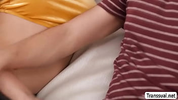 Preview 1 of Cucu Dan Kakek Sex - Aroused Tgirl ass fucked by her new roommate