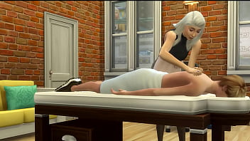 Preview 2 of Frozen Cum Cube Cei - step Mom offers to her son an erotic massage to make it easier for him to not to suffer so much  of separation from his girlfriend - Mother and son