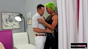 Preview 1 of Donald Drumpf - TS Pixi Lust gives footjob in glory hole