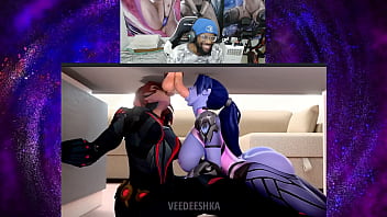 Preview 1 of Yara Skye Gefs Her - Thicc Fat Fucking Ass Widowmaker Sucking Cock With Black Widow,  Peni Parker Sucks Cock,  D.VA Anal