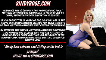 Preview 1 of 123video - Sindy Rose extreme anal fisting on the bed &amp_ prolapse
