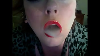 Preview 2 of Xxxxxvi Com - BBW Brit Tina Snua A Filterless Cigarette With Red Lipstick